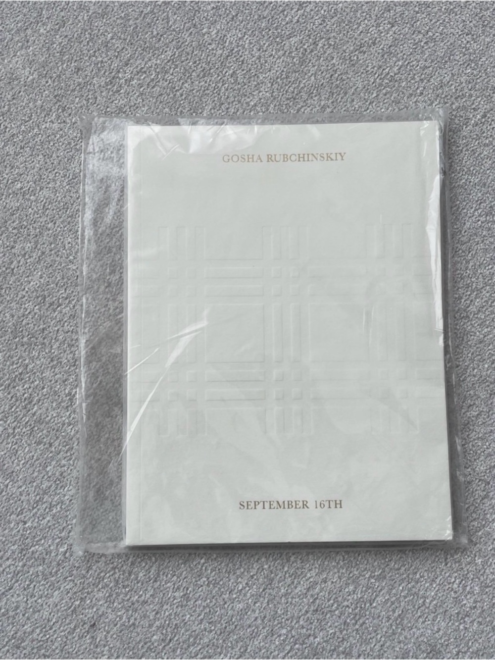 Burberry x Gosha Rubchinskiy “September 16th” Sealed Limited Edition Book